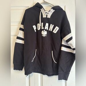POLAND THICK BLACK HOODIE